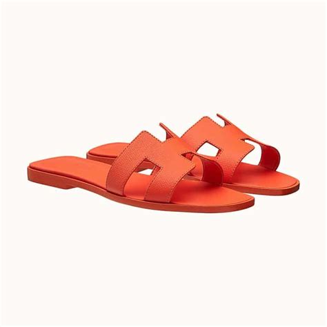 hermes oran poppy orange|oran sandals hermes.